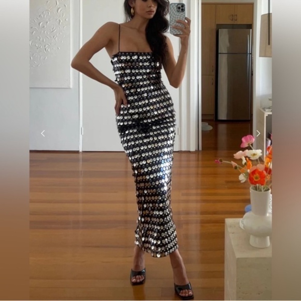 Glamorous Strapless Sequin Dress